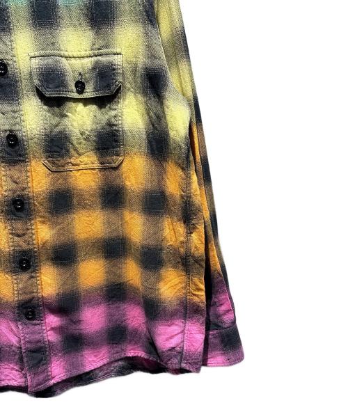 CELINE（セリーヌ）CELINE (セリーヌ) グラデーションレインボーチェックシャツ マルチカラー サイズ:36の古着・服飾アイテム