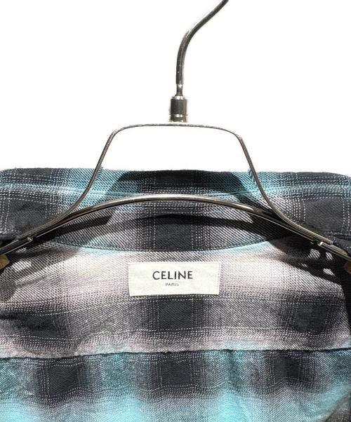 CELINE（セリーヌ）CELINE (セリーヌ) グラデーションレインボーチェックシャツ マルチカラー サイズ:36の古着・服飾アイテム