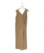 AURALEEオーラリー）の古着「HOMESPUN TWEED DRAPE DRESS」｜ベージュ