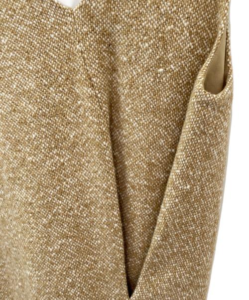 AURALEE（オーラリー）AURALEE (オーラリー) HOMESPUN TWEED DRAPE DRESS ベージュの古着・服飾アイテム