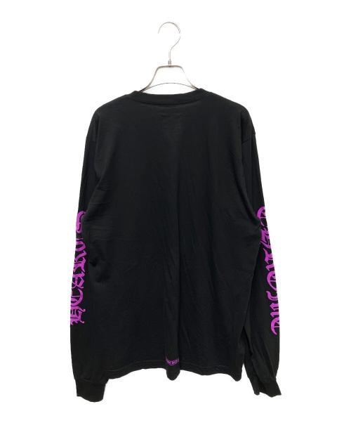 CHROME HEARTS（クロムハーツ）CHROME HEARTS (クロムハーツ) オールドイングリッシュ ネックロゴロングスリーブポケットTシャツ ブラック サイズ:Lの古着・服飾アイテム