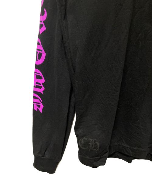 CHROME HEARTS（クロムハーツ）CHROME HEARTS (クロムハーツ) オールドイングリッシュ ネックロゴロングスリーブポケットTシャツ ブラック サイズ:Lの古着・服飾アイテム