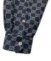 中古・古着 GUCCI (グッチ) 25AW GG Brushed Flannel Shirt(GGブラッシュフランネルシャツ) ネイビー サイズ:54：110000円