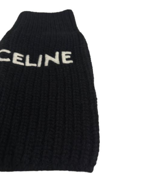 CELINE（セリーヌ）CELINE (セリーヌ) ロゴ刺繍アームカバー ブラック サイズ:Mの古着・服飾アイテム