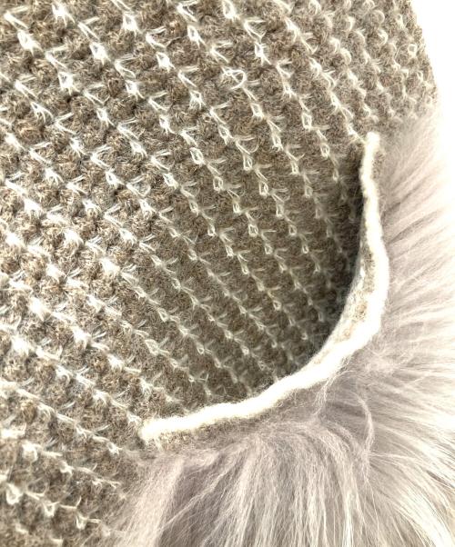 LOUIS VUITTON（ルイ ヴィトン）LOUIS VUITTON (ルイ ヴィトン) マフラーエシャルプ エルナ マフラー ショール ラクーン/ファー /モヘア /M75090 ベージュ サイズ:-の古着・服飾アイテム