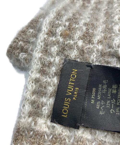 LOUIS VUITTON（ルイ ヴィトン）LOUIS VUITTON (ルイ ヴィトン) マフラーエシャルプ エルナ マフラー ショール ラクーン/ファー /モヘア /M75090 ベージュ サイズ:-の古着・服飾アイテム