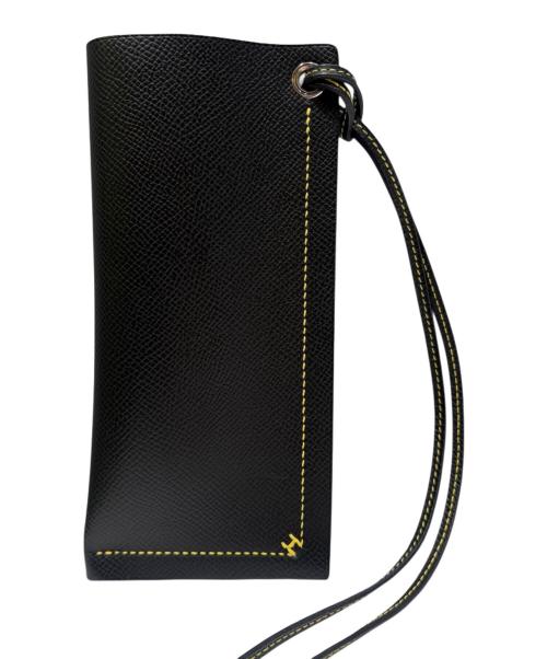 HERMES（エルメス）HERMES (エルメス) アッシュ セリエ ヴェルソ / メガネケース ブラック×ジョーヌナプルの古着・服飾アイテム