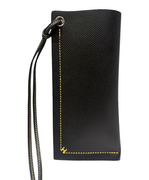 HERMES（エルメス）HERMES (エルメス) アッシュ セリエ ヴェルソ / メガネケース ブラック×ジョーヌナプルの古着・服飾アイテム