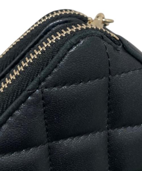 CHANEL（シャネル）CHANEL (シャネル) ウォレットバッグ ブラック×ゴールド金具の古着・服飾アイテム
