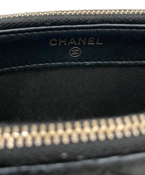 CHANEL（シャネル）CHANEL (シャネル) ウォレットバッグ ブラック×ゴールド金具の古着・服飾アイテム