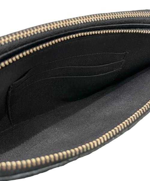 CHANEL（シャネル）CHANEL (シャネル) ウォレットバッグ ブラック×ゴールド金具の古着・服飾アイテム