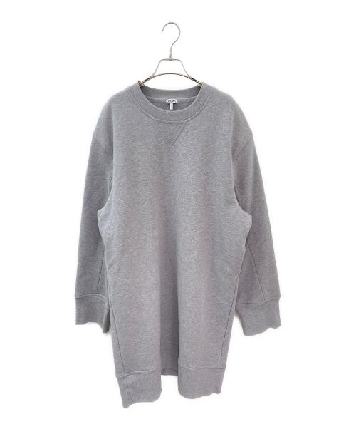 LOEWE（ロエベ）LOEWE (ロエベ) アナグラム刺繍スウェットシャツワンピース グレー サイズ:XSの古着・服飾アイテム