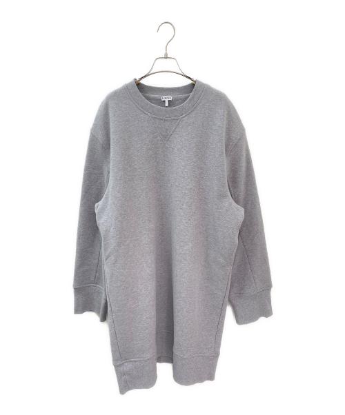 LOEWE（ロエベ）LOEWE (ロエベ) アナグラム刺繍スウェットシャツワンピース グレー サイズ:XSの古着・服飾アイテム