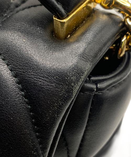 BVLGARI（ブルガリ）BVLGARI (ブルガリ) 2WAYショルダーバッグ ブラック×ゴールドの古着・服飾アイテム