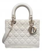 Christian Diorクリスチャン ディオール）の古着「Lady Dior Medium / レディディオール ミディアム」｜ホワイト