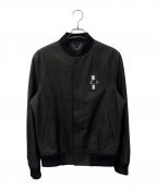 LOUIS VUITTONルイ ヴィトン）の古着「カーフレザーボンバージャケット」｜ブラック