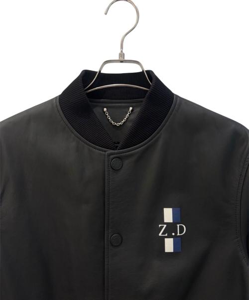 LOUIS VUITTON（ルイ ヴィトン）LOUIS VUITTON (ルイ ヴィトン) カーフレザーボンバージャケット ブラック サイズ:50の古着・服飾アイテム