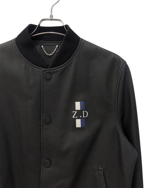 LOUIS VUITTON（ルイ ヴィトン）LOUIS VUITTON (ルイ ヴィトン) カーフレザーボンバージャケット ブラック サイズ:50の古着・服飾アイテム