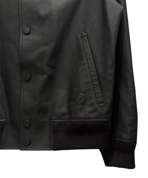 LOUIS VUITTON（ルイ ヴィトン）LOUIS VUITTON (ルイ ヴィトン) カーフレザーボンバージャケット ブラック サイズ:50の古着・服飾アイテム