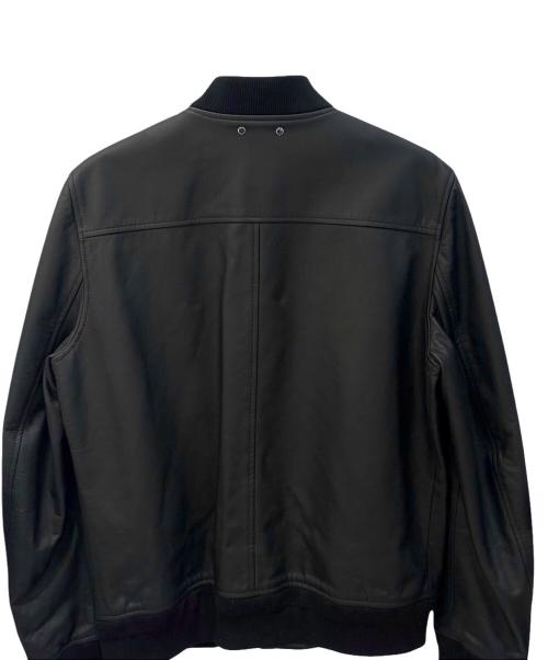 LOUIS VUITTON（ルイ ヴィトン）LOUIS VUITTON (ルイ ヴィトン) カーフレザーボンバージャケット ブラック サイズ:50の古着・服飾アイテム