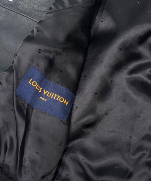 LOUIS VUITTON（ルイ ヴィトン）LOUIS VUITTON (ルイ ヴィトン) カーフレザーボンバージャケット ブラック サイズ:50の古着・服飾アイテム
