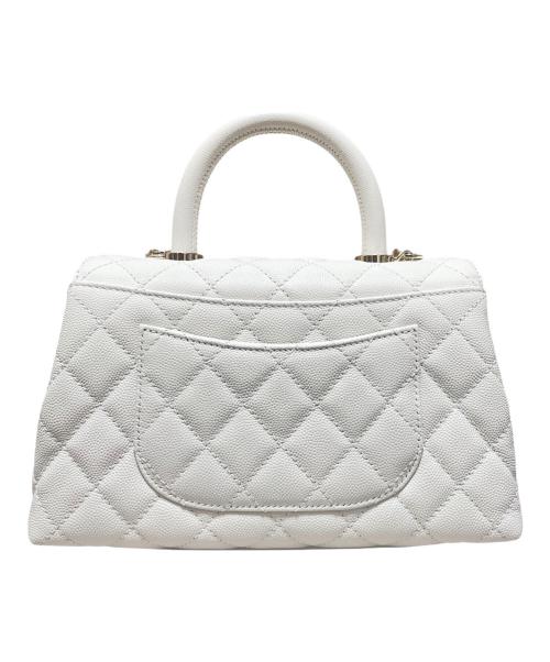 CHANEL（シャネル）CHANEL (シャネル) トップハンドル 23 ホワイト×ゴールド金具 サイズ:23の古着・服飾アイテム