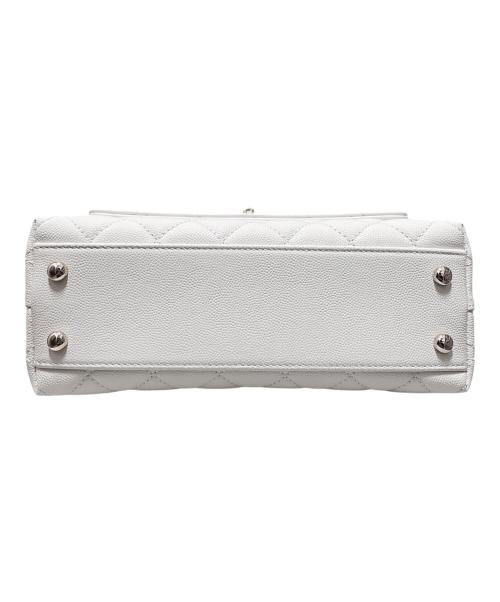 CHANEL（シャネル）CHANEL (シャネル) トップハンドル 23 ホワイト×ゴールド金具 サイズ:23の古着・服飾アイテム