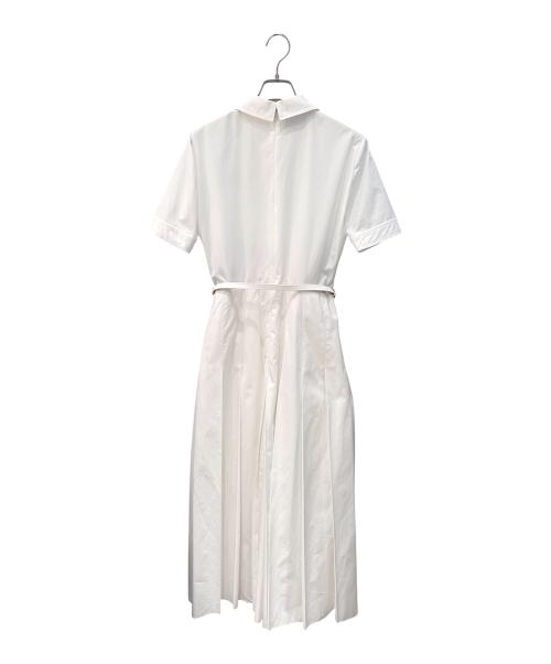 GUCCI（グッチ）GUCCI (グッチ) ベルト付コットンワンピース ホワイト サイズ:40の古着・服飾アイテム