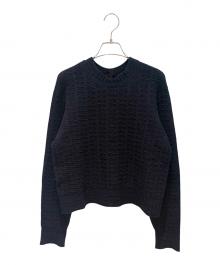 CHANEL（シャネル）の古着「ココボタン カシミヤ ニット」｜ネイビー