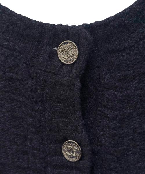 CHANEL（シャネル）CHANEL (シャネル) ココボタン カシミヤ ニット ネイビー サイズ:38の古着・服飾アイテム