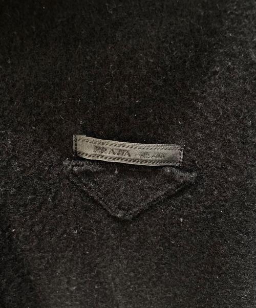 PRADA（プラダ）PRADA (プラダ) 三角ロゴ カシミヤ混パーカー ブラック サイズ:38の古着・服飾アイテム