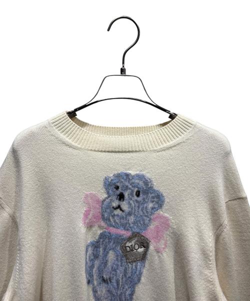 Dior（ディオール）Dior (ディオール) ボビークルーネックカシミアジャカードニットセーター ベージュ サイズ:Lの古着・服飾アイテム