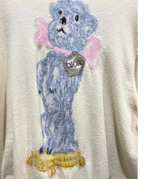 Dior（ディオール）Dior (ディオール) ボビークルーネックカシミアジャカードニットセーター ベージュ サイズ:Lの古着・服飾アイテム
