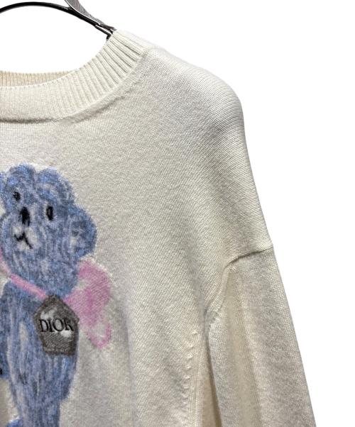 Dior（ディオール）Dior (ディオール) ボビークルーネックカシミアジャカードニットセーター ベージュ サイズ:Lの古着・服飾アイテム