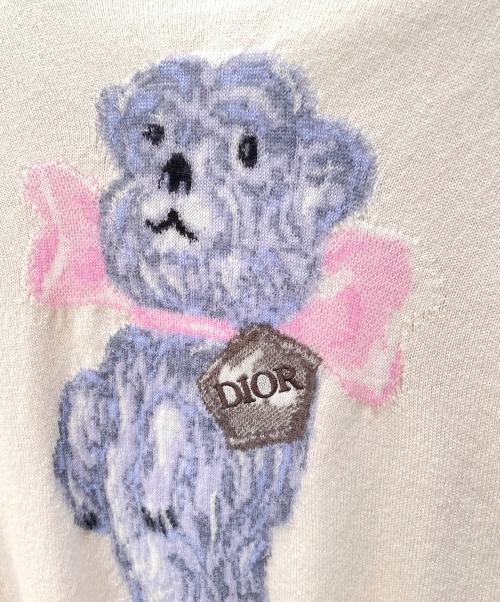 Dior（ディオール）Dior (ディオール) ボビークルーネックカシミアジャカードニットセーター ベージュ サイズ:Lの古着・服飾アイテム
