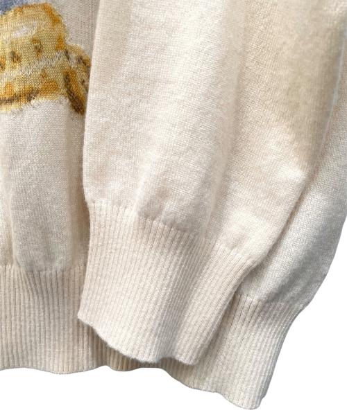 Dior（ディオール）Dior (ディオール) ボビークルーネックカシミアジャカードニットセーター ベージュ サイズ:Lの古着・服飾アイテム