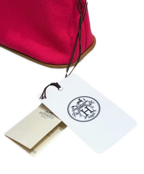 HERMES（エルメス）HERMES (エルメス) ボリード ミニ 20 コスメティックポーチ ショッキングピンク×オレンジの古着・服飾アイテム