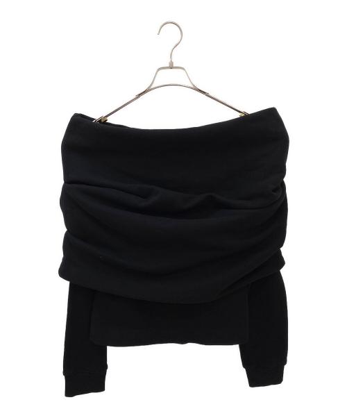 Saint Laurent Paris（サンローランパリ）Saint Laurent Paris (サンローランパリ) オフショルダースウェットシャツ ブラック サイズ:Sの古着・服飾アイテム