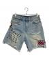 AMIRI（アミリ）の古着「アートパッチデニムショートパンツ」｜インディゴ