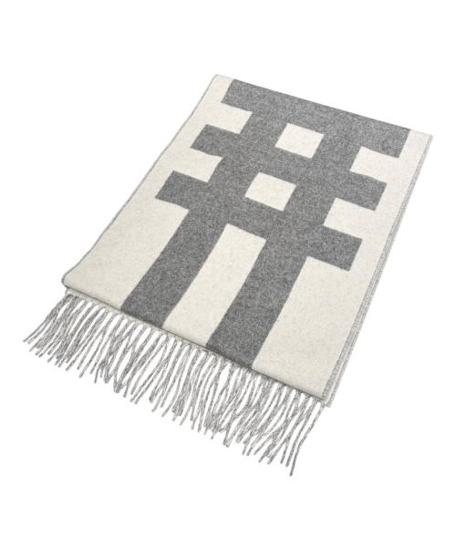 HERMES（エルメス）HERMES (エルメス) カシミヤマフラー ソー・ドゥ・エ グレーの古着・服飾アイテム