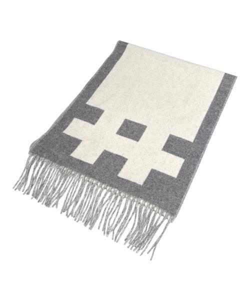 HERMES（エルメス）HERMES (エルメス) カシミヤマフラー ソー・ドゥ・エ グレーの古着・服飾アイテム