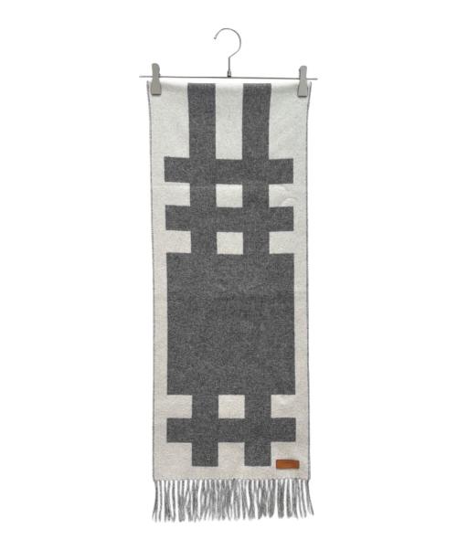 HERMES（エルメス）HERMES (エルメス) カシミヤマフラー ソー・ドゥ・エ グレーの古着・服飾アイテム