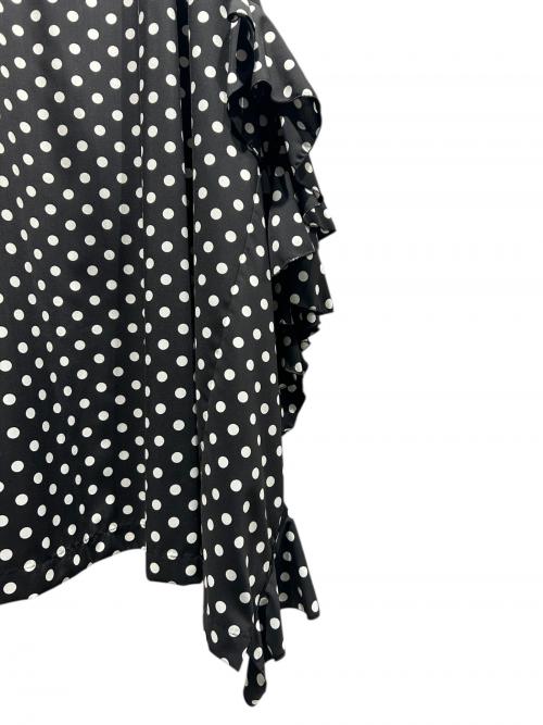 COMME des GARCONS COMME des GARCONS（コムデギャルソン コムデギャルソン）COMME des GARCONS COMME des GARCONS (コムデギャルソン コムデギャルソン) ドットフリルワンピース/水玉/RL-O008 ブラック×ホワイト サイズ:Mの古着・服飾アイテム