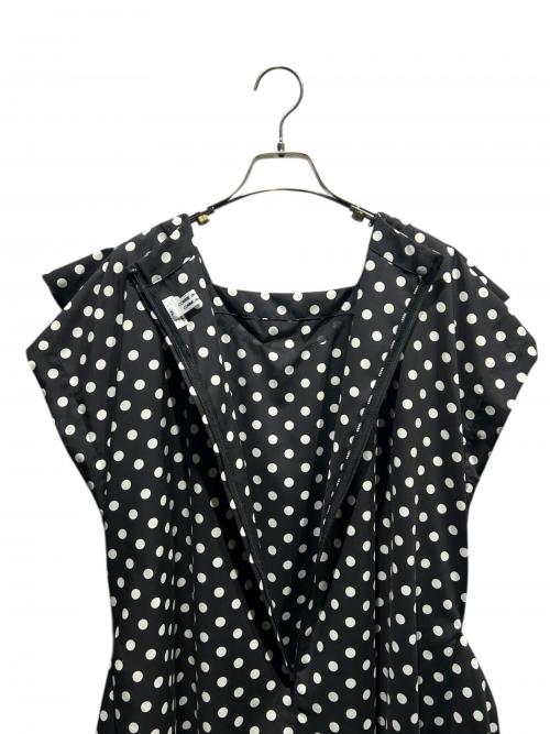 COMME des GARCONS COMME des GARCONS（コムデギャルソン コムデギャルソン）COMME des GARCONS COMME des GARCONS (コムデギャルソン コムデギャルソン) ドットフリルワンピース/水玉/RL-O008 ブラック×ホワイト サイズ:Mの古着・服飾アイテム