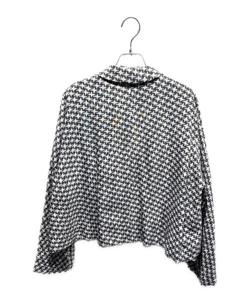 COMME des GARCONS COMME des GARCONS（コムデギャルソン コムデギャルソン）COMME des GARCONS COMME des GARCONS (コムデギャルソン コムデギャルソン) 千鳥格子柄クロップドジャケット グレー×ブラック サイズ:Mの古着・服飾アイテム