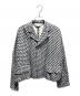 COMME des GARCONS COMME des GARCONS（コムデギャルソン コムデギャルソン）の古着「千鳥格子柄クロップドジャケット」｜グレー×ブラック