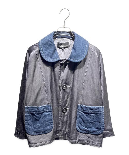 tricot COMME des GARCONS（トリココムデギャルソン）tricot COMME des GARCONS (トリココムデギャルソン) 製品染めカバーオールジャケット ブラック×ネイビー サイズ:Mの古着・服飾アイテム