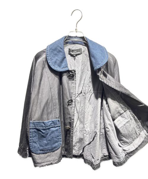 tricot COMME des GARCONS（トリココムデギャルソン）tricot COMME des GARCONS (トリココムデギャルソン) 製品染めカバーオールジャケット ブラック×ネイビー サイズ:Mの古着・服飾アイテム