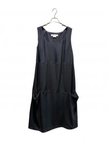 COMME des GARCONS COMME des GARCONS（コムデギャルソン コムデギャルソン）の古着「変形ピンストライプノースリーブワンピース」｜ネイビー