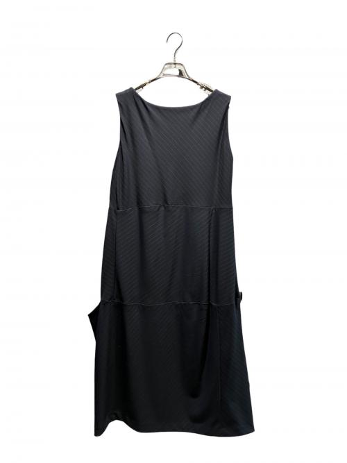 COMME des GARCONS COMME des GARCONS（コムデギャルソン コムデギャルソン）COMME des GARCONS COMME des GARCONS (コムデギャルソン コムデギャルソン) 変形ピンストライプノースリーブワンピース ネイビー サイズ:Sの古着・服飾アイテム